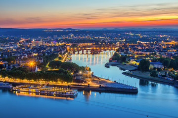 Fototapeta na wymiar Deutsches Eck in Koblenz, Deutschland