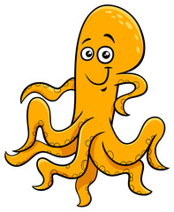 cute octopus character cartoon illustration