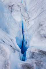 Beautiful white and blue glacier of Perito Moreno in Argentina
