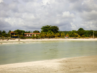 A view of Sossego beach from Pontal de Jaguaribe beach - Ilha de Itamaraca, Brazil
