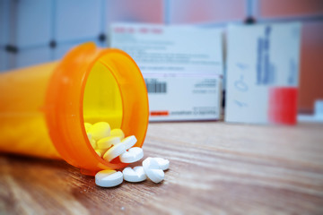 Tablets and capsules in a dose with medicines.