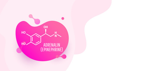 Adrenaline (adrenalin, epinephrine) molecule