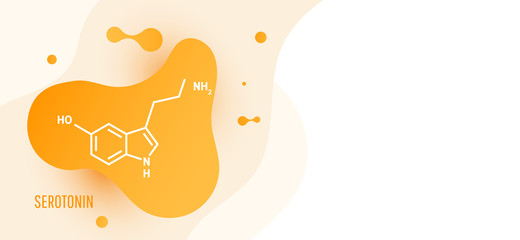 Serotonin hormone structural chemical formula 