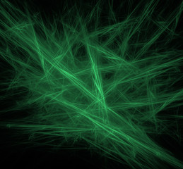 Ufo green lines fractal background. Fantasy fractal texture. Digital art. 3D rendering. Computer generated image.