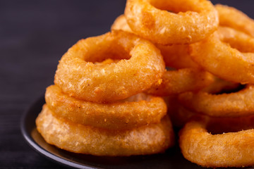 Rings onions in breadcrumbs