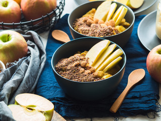 Cozy Breakfast food concept with turmeric amaranth