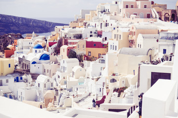  details of the architecture of the village of Oia Santorini