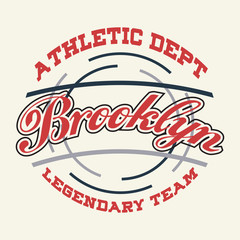 New York typography, t-shirt  Brooklyn, design graphic