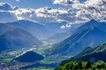Fototapeta na wymiar Beautiful mountain valley in Slovenia.