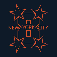 T-shirt  New York, sport design, new york fashion