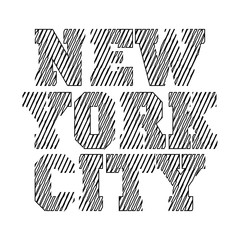 New York typography, design graphic, t-shirt printing man NYC
