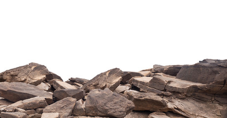 rock isolated on black background