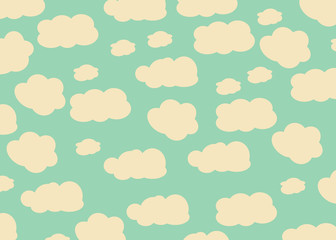 Cloud design. Baby background. Blue sky with clouds. Vector illustration.