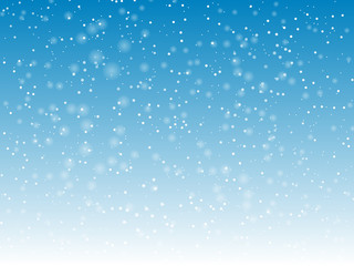 Falling snow background. Holiday landscape with snowfall. Vector illustration. Winter snowing sky. Eps 10.