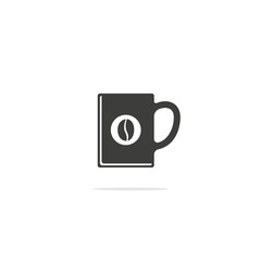 Monochrome vector illustration of a cup of coffee icons.