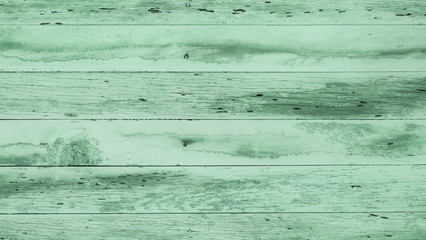 old shabby planks with cracks, green tint, grunge, texture, background 