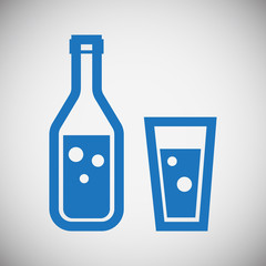 Water icon blue set on black background for graphic and web design, Modern simple vector sign. Internet concept. Trendy symbol for website design web button or mobile app