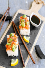 barre de riz saumon avocat 5