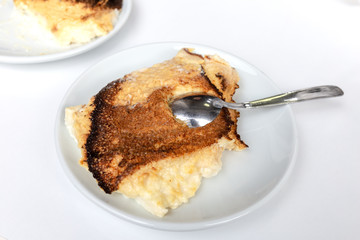 Turkish Traditional Desert Kazandibi / Milk Pudding 