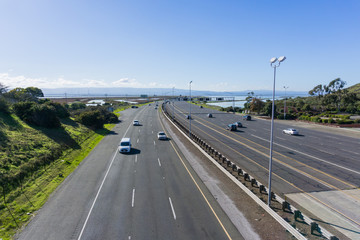 Fototapeta premium Highway in San Francisco Bay Area, Fremont, California