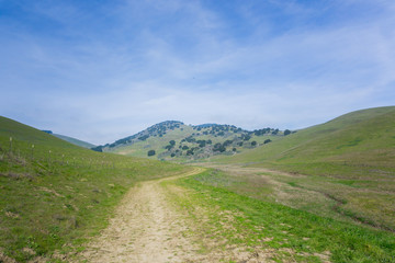 Trail in Brushy Peak Regional Park, East San Francisco bay, Livermore, California