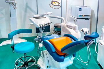 Dental treatment. Dentist's chair. Equipment for dental treatment. Dentistry The medicine. Medical equipment.