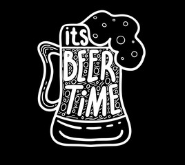 Conceptual handwritten phrase- Keep calm and drink beer. Hand drawn tee graphic. Typographic print poster. T shirt hand lettered calligraphic design. Vector illustration.