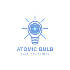 atomic logo design, electron particles