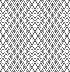 Fototapeta premium Seamless geometric concentric hexagon honeycomb pattern
