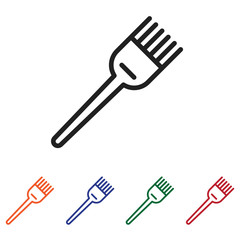 Hair dye brush icon vector