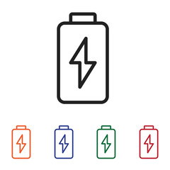 Battery charging icon vector