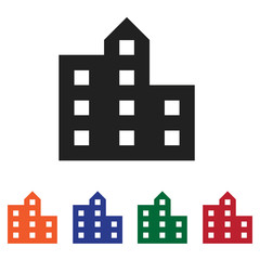 Buildings icon vector