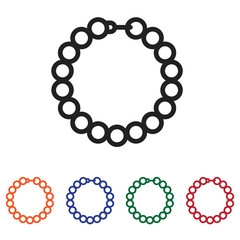 Necklace icon vector