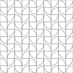 Seamless Art Deco vintage geometric leaf style tracery pattern - 242350653