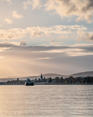 Fototapeta premium Golden hour in Rheingau, Germany