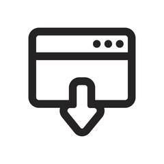 Folder download vector icon