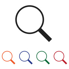 Filled Search icon vector isolated on white background. Modern symbol in trendy flat style for mobile app and web design.