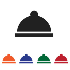 Fototapeta premium Filled Cloche icon vector isolated on white background. Modern food cover symbol in trendy flat style for mobile app and web design.
