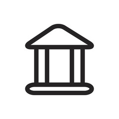 Bank building vector icon