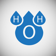 Water icon blue set on black background for graphic and web design, Modern simple vector sign. Internet concept. Trendy symbol for website design web button or mobile app