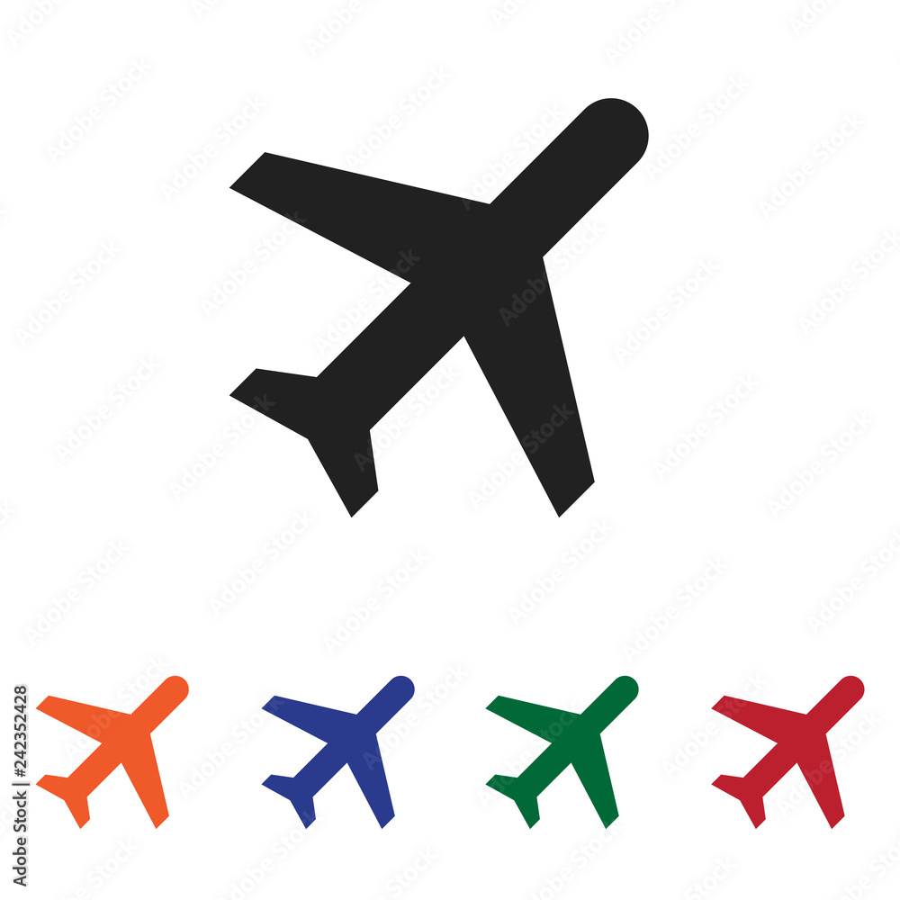 Poster filled plane icon vector isolated on white background. modern symbol in trendy flat style for mobile