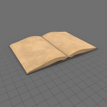 Open antique book
