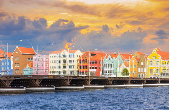 Curacao island in evening time, West Indies, Dutch Caribbean