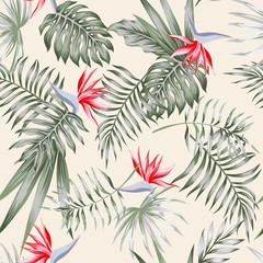 strelitzia red light pattern seamless