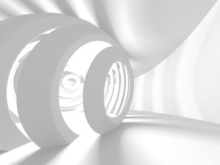 Futuristic White Architecture Design Background