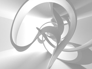 White Architecture Construction Modern Interior Background