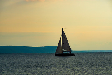Samara region, mountains, Volga river, sky, sunset, beauty, distance, horizon, nature, walk, boat,...