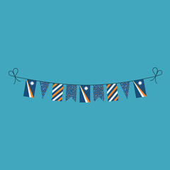 Decorations bunting flags for Marshall Islands national day holiday in flat design. Independence day or National day holiday concept.