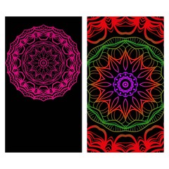 Relax cards with mandala formed flowers, boho style, vector illustration. For wedding, bridal, Valentine's day, greeting card invitation