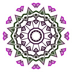 Mandala pattern. Traditional indian mandala. Orient tribal circle sign illustration. Vector illustration